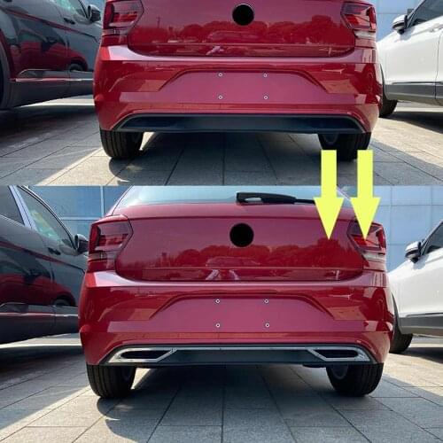 3Pcs Rear Bumper Diffuser Lip Spoiler Air outlet Exhaust Strip Cover Trim For Volkswagen for VW Polo MK6 Polo Plus 2018 2019 20