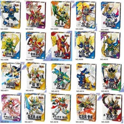 SAN GOKU DEN SD BB Zhang Fei Xiang Yu Zhao Yun Gundam Action figure Assemble Model Toys