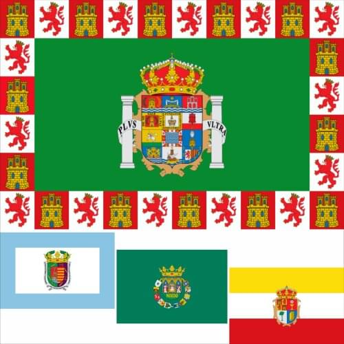 Spain State Cádiz Province Flag 3X5FT 90X150CM 100D Polyester Banner Málaga 60x90cm 21x14cm Banner