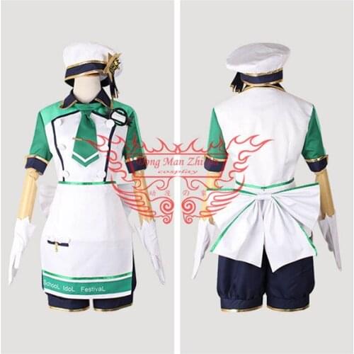 Hot Sale!!! cosplay costume Love live Ice cream not awakened Koizumi Hanayo Top+Pants+Hat lovely style A