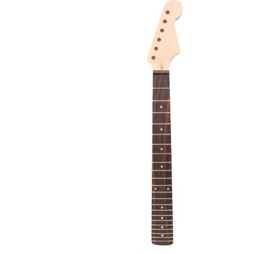 Fit Diy 22 Fret 25.5 inch Electric Guitar Neck Maple+Rosewood Fingerboard Hand-Made Unfinished
