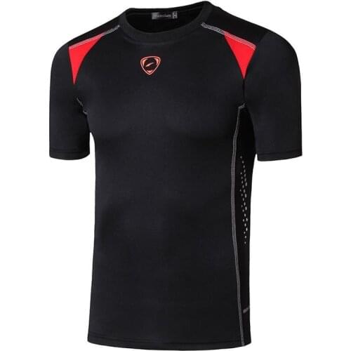 Jeansian Mens Sport Tee Shirt Tshirt T-Shirt Tops Running Gym Fitness Workout Football Short Sleeve Dry Fit LSL1058 Black2