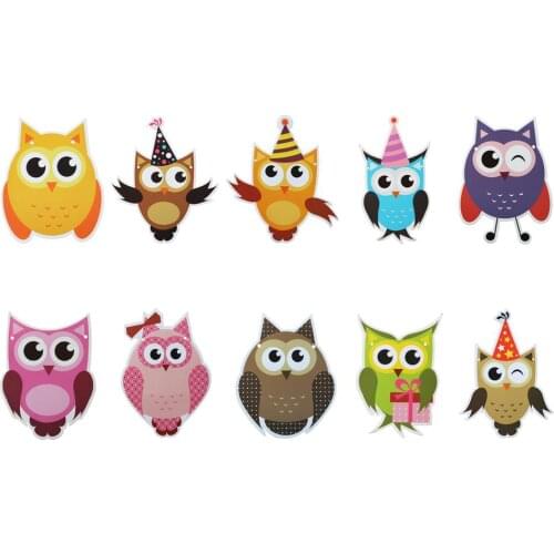 Diy Cardboard Garland Cartoon Owl Birthday Party Decorative Flag Banner Ornaments