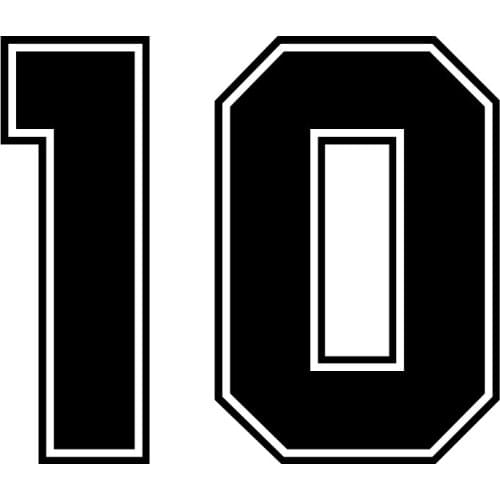 Creative Number 10 Reflective Car Stickers Pvc Personality Fun Auto Window Bumper Waterproof Beautiful Decal Decoration