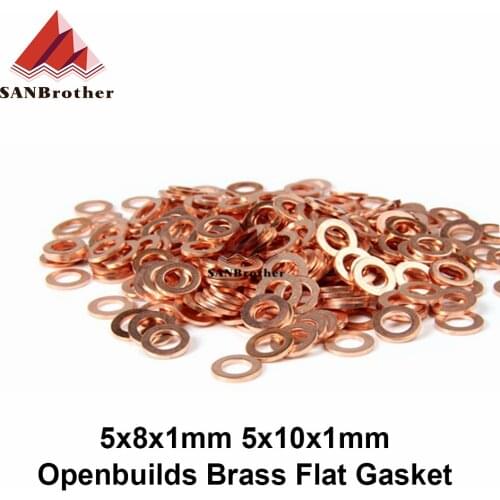 10pcs Openbuilds Brass Flat Gasket Spacer 5x8x1mm 5x10x1mm 3D printer Accessories Peilin wheel