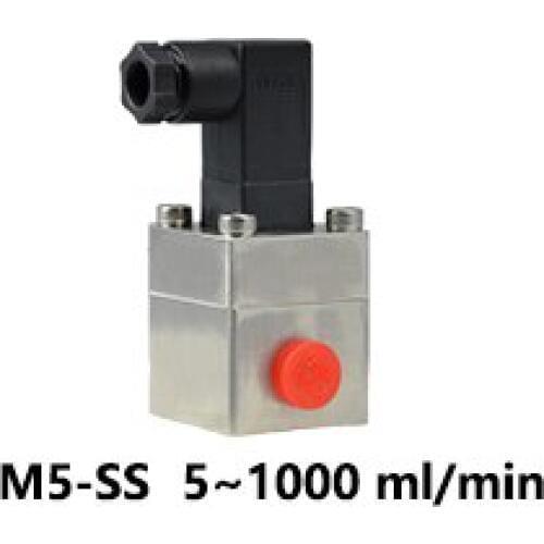 Stainless Steel Material Pulse output 5~1000 ml/min test range and female thread connection water flow controller