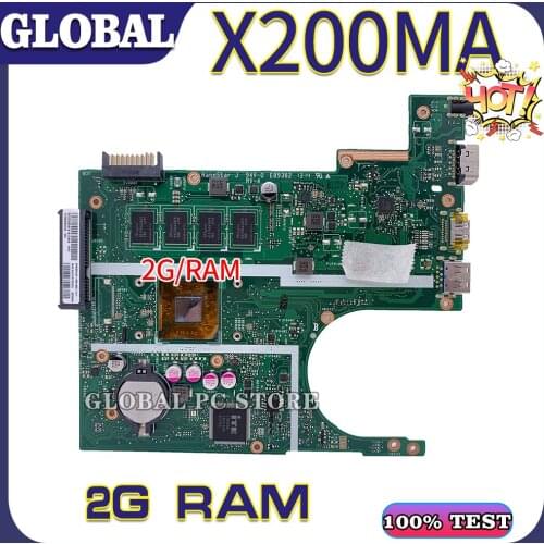 KEFU for ASUS laptop motherboard X200MA X200M mainboard 100% test OK N3530 N3540 2G-RAM