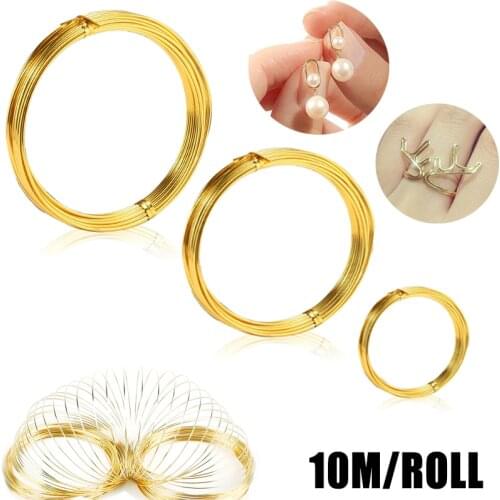 10M Length 0.1/0.2/0.3/0.4/0.5/0.6/0.7/0.8/1mm Soft Raw Brass Wire Copper Wire Line Make Shape Metal Wire For Jewellery Making