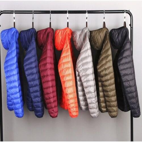 2021 new Men All-Season Ultra Lightweight Packable Down Jacket Water Wind-Resistant Breathable Coat Big Size male Hoodies jacket