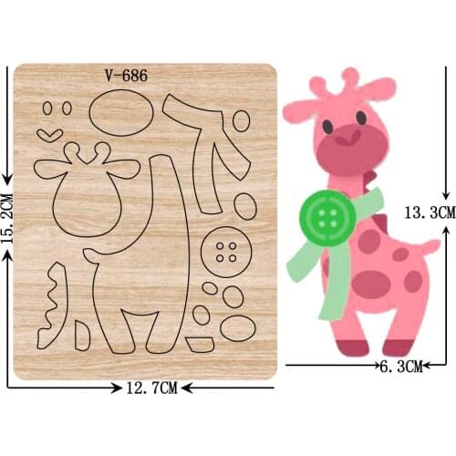 New giraffe Wooden Dies Cutting Dies Scrapbooking /Multiple Sizes / V-686 Compatible with most die cutting machines