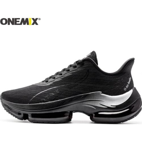 ONEMIX 2021 Black Sneakers Men Running Shoes Super Air Cushion Tn Plus Sports Wear-Resistant Lightweight Breathable Male Shoes