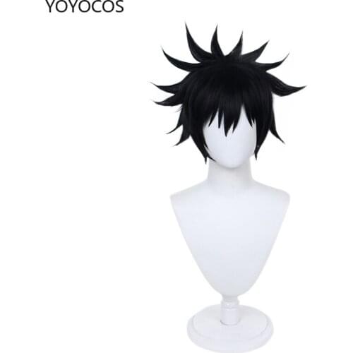 YOYOCOS Demon Slayer Kimetsu No Yaiba Tomioka Giyuu Black Ponytail Wig Cosplay Synthetic Hair Heat Resistant Halloween Party New