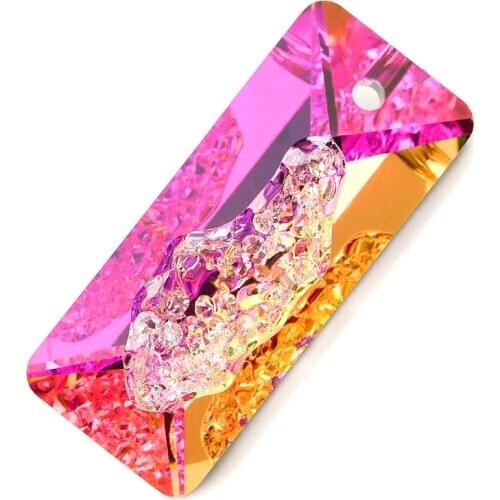 1PCS 11*26mm 6925 Growing Crystal Rectangle Pendant crystal beads rhinestones for Earring necklace DIY jewelry accessories