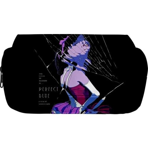 Prefer blue 3D Merch School large clutch bag, suitable for girls, boys, teenagers, cute double Kawaii bag