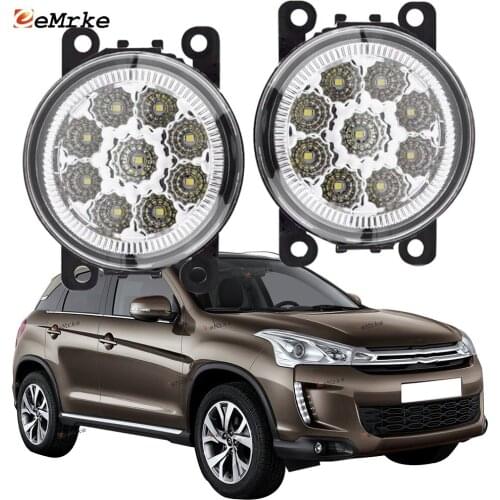 EEMRKE 2-PCS Car-Styling for Citroen C4 AirCross 2013 2014 2015 2016 2017 9-Pieces Led Fog Lights H11 12V Fog Head Lamp