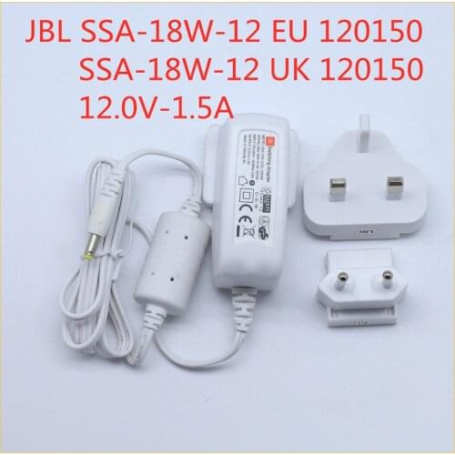 SSA-18W-12 120150 12.0V 1.5A Adapters Accessories Parts AC/DC Adapters For JBL SSA-18W-12 120150 12.0V-1.5A EU UK Plug