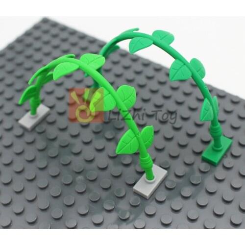 Moc Plant Vine with Leaves 16L Garden Timbo 16981 DIY Enlighten Building Blocks Bricks Parts Compatible with Assembles Particles