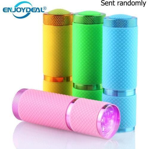 Mini 9 LED Flashlight Nail Dryer Curing Gel Lamp Flashlight Torch For UV Gel nail polish dryer Multifunction 395nm AAA Battery