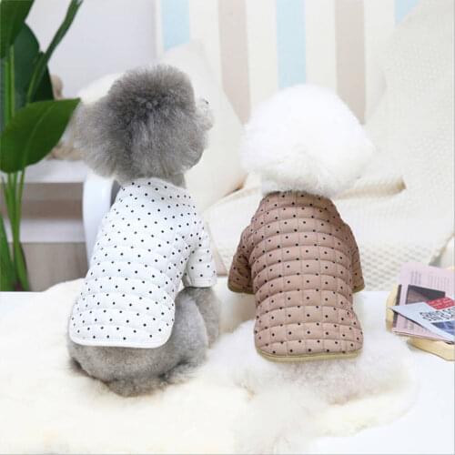 PPuppy Warm Cotton Clothes Pet Autumn and Winter Clothes Teddy Cute Bear Clothes Schnauzer Open Shirt Fashion Dog Clothes