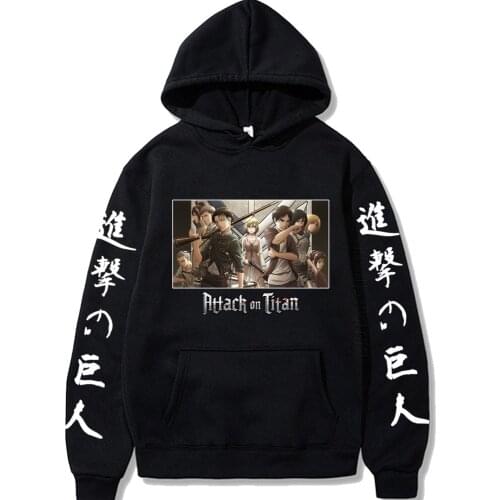 Japan Anime Attack On Titan Cosplay Hoodie Women Men Harajuku Streetwear Pullover Hooded Tops Sportswear