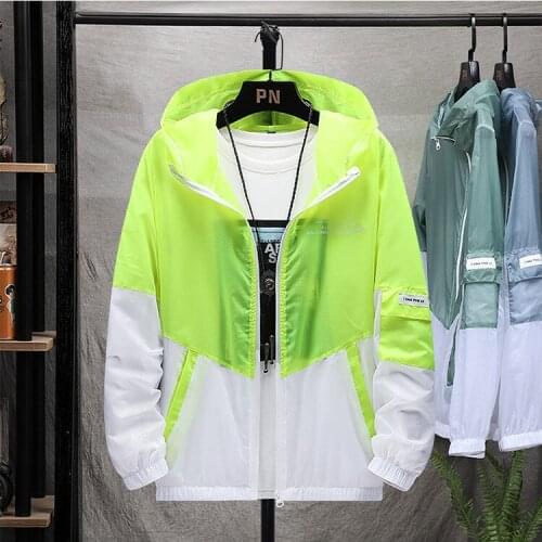 Thin Clothes Mens Sun Protection Clothing Mens Thin Coat Summer Ice Silk Thin Breathable Outdoor Skin Sunscreen Men Jackets
