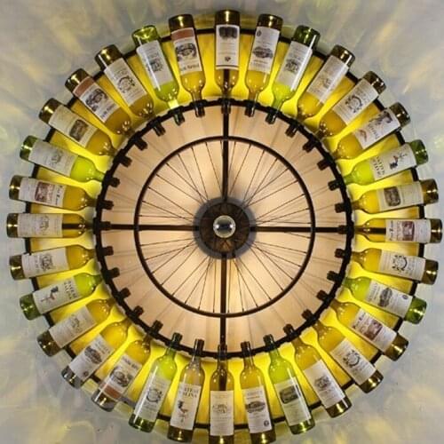 The Wine Bottle Botany Will Wall Lamp Originality Café Bar Internet Cafes Industry Walnut In Music Restaurant Wall Lamp