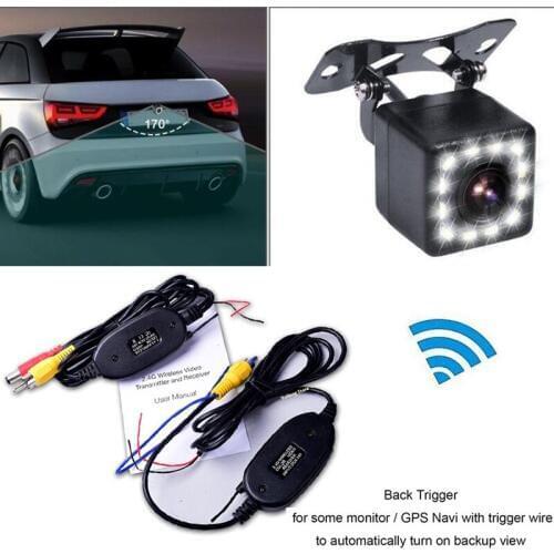 YYZSDYJQ Wireless with Back Trigger Upgrade Backup Cameras with 12 LED Night Vision Car Rearview Camera Waterproof Parking