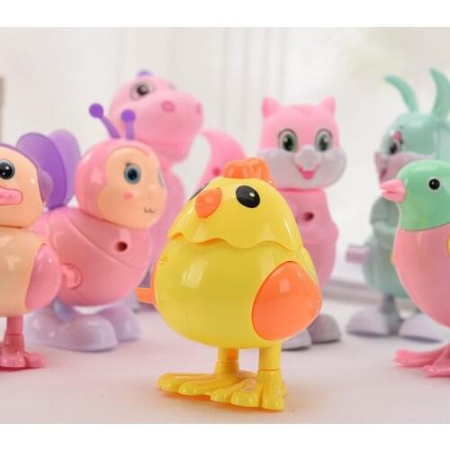 Wind up chain chick Kawaii Toys Pig Chicken Cow Frog Duck Cartoon Anime Doll Toy Christmas Birthday Gift For Children