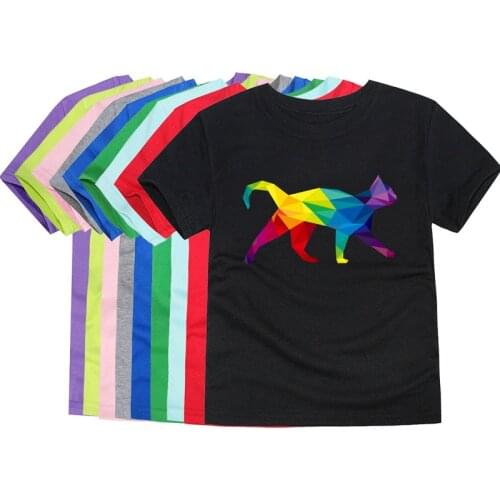 3-13Y Summer T Shirt Kids Cotton Shirts for Teen Boys Anime Beast Wolf T-Shirt Cool Baby Boy Top Black White Tshirt Kids Clothes