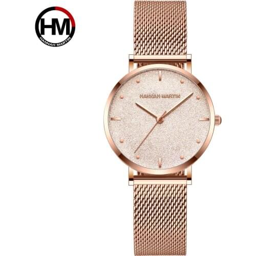 Sahara Desert Dial New Design 2021 Top Brand Luxury Japan Quartz Wristwatch Stainless Steel Rose Gold Waterproof Watch for Women