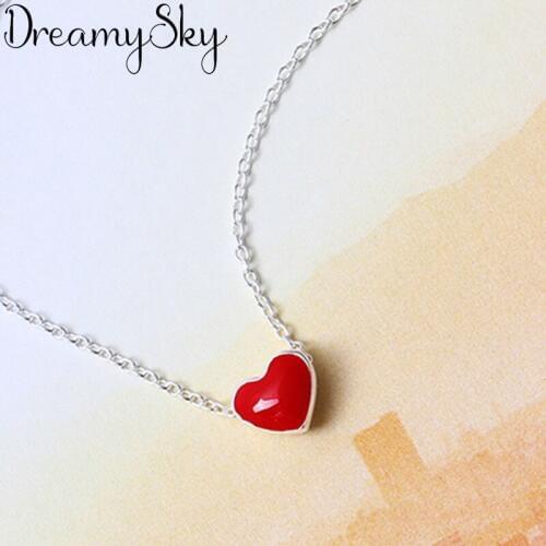 Bohemian Trendy Silver Color Love Heart Necklaces For Women Choker Necklaces Party Jewelry Girls Gift Collares Bijoux