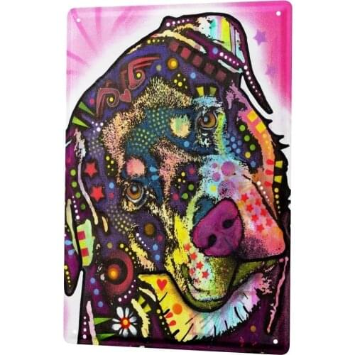 SINCE 2004 Tin Sign Metal Plate Decorative Sign Home Decor Plaques Animal Shelter Labrador