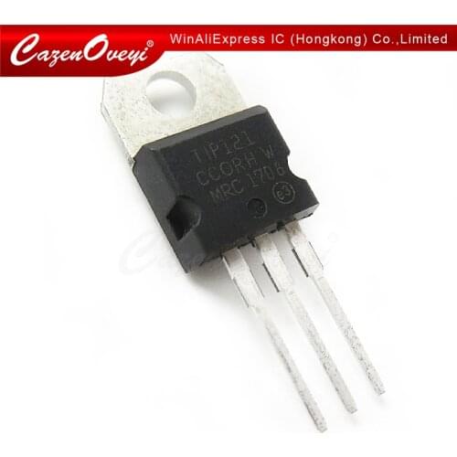 10pcs/lot TIP121 Transistor TIP-121 TO-220 Darlington NPN 80V 5A new original In Stock