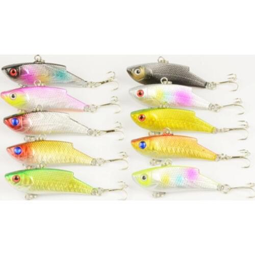 Big Sale 10pcs New Metal Vibration Lure High Quality VIB Swimbaits Spoon Bass Lure Hard Artificial Fishing Wobblers 5.5cm 10g