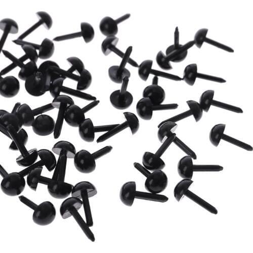100Pcs 3mm/4mm/5mm/6mm DIY Doll Puppet Plastic Black Pin Safety Eyes For Handmade Teddy Bear Doll Craft Children Kids Toy