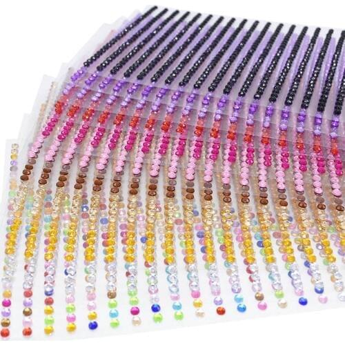 1024pcs 3mm Acrylic Crystal Stickers Self Adhesive Rhinestone Diamond Sticker Phone Car Decor DIY Crafts Decals Childrens Toys