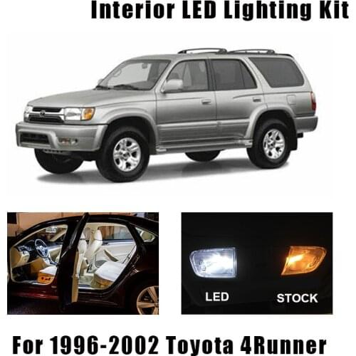14 Bulbs White LED Interior Map Dome Light Kit Fit For 1996-1999 2000 2001 2002 Toyota 4Runner Cargo Courtesy License Lamp