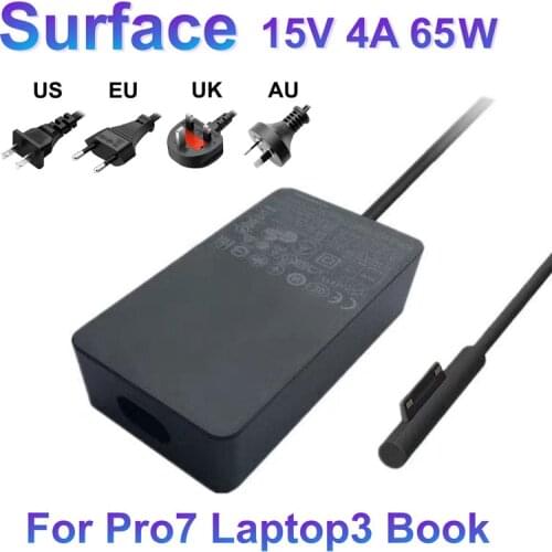 15V 4A 65W For Microsoft Surface Pro7 ProX Laptop3 Book Power Adapter 1706 1866 1867 Charger 5V1A