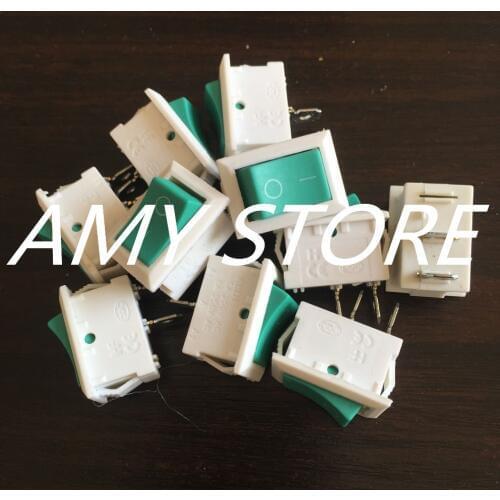 20Pcs KCD1 AC 250V 5A 8A 2Pin SPST Power ON/OFF Panel Rocker Switch Green