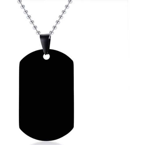 2021 Fashion And Personalized Lettering Titanium Steel Jewelry Simple Glossy Simple Style Pendant Necklace Suitable For Men