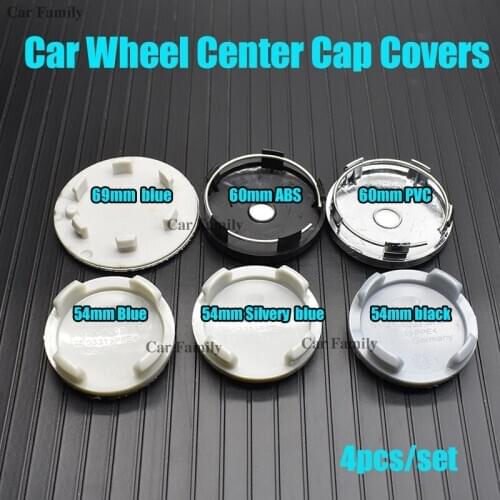 4PCS Original 54mm 60mm 69mm for Ford Kuga Fusion Fiesta Transit Mustang Auto Car Wheel Hub Center Caps Covers Badge Label ABS