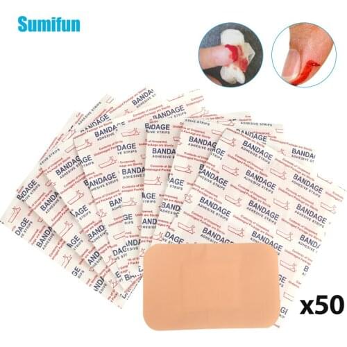 50Pcs Waterproof Soft Band-Aid Breathable Bandage Outdoor First Aid Paste Wound Dressing Paste Wound Care Medical Gauze Plasters