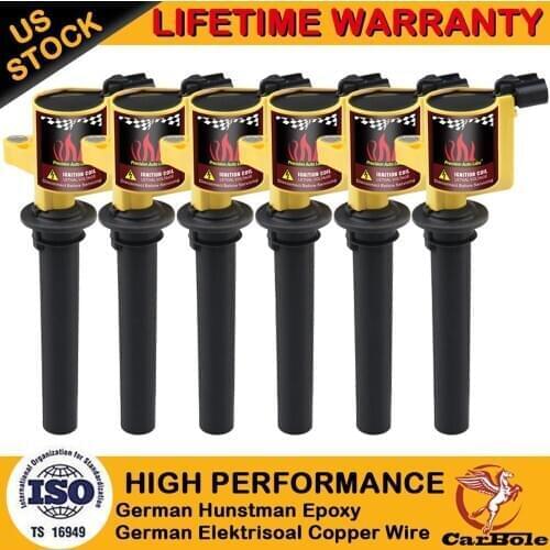 6 Pack DG500 Ignition Coils For Ford Mazda 3.0L V6 2003 2004 2005 2006 2007 2008