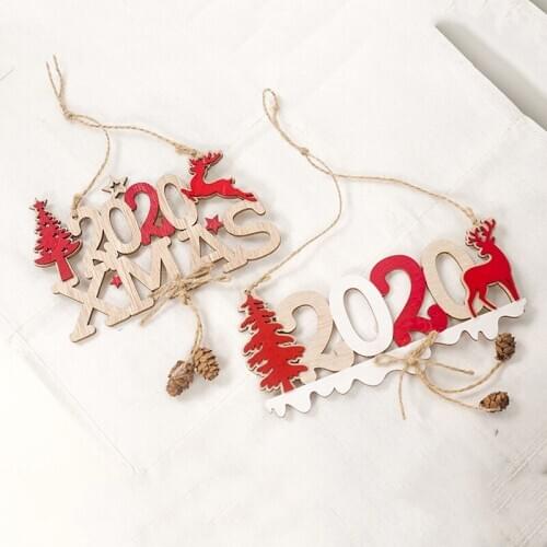 Letters Elk Tree Wooden Sign Christmas Decor Small Fresh Kawaii Home Pendant Hanging Ornaments