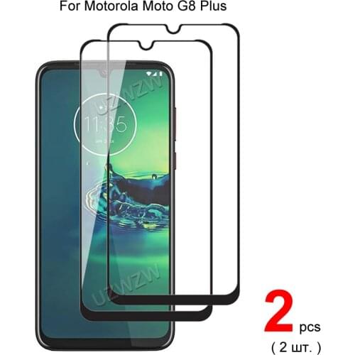 2pcs For Motorola Moto G8 Plus Full Cover Tempered Glass Screen Protector Protective Glass Guard