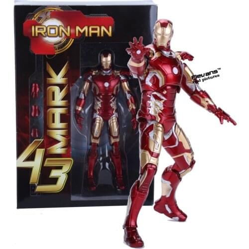 Iron Man MK XLIII Mark 43 PVC Action Figure Collectible Model Toy 7" 18cm