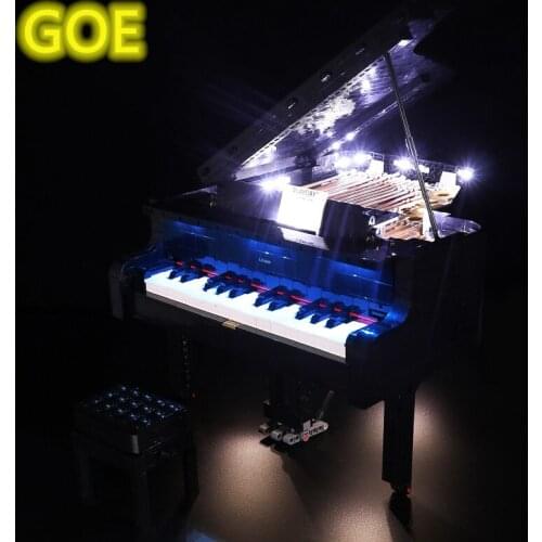 GOE Brand LED Light Up Kit For LEGO 21323 RGB EffectCompatible With Ideas Grand Piano Toys(Only LED Light Included)