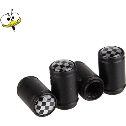 Auto For F1 Flag Logo For Abarth Cadillac Volkswagen Corvette Vauxhall Citroen BMW Car Accessories Wheel Tire Valve Caps Covers