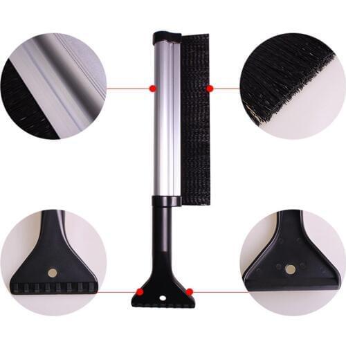 Multifunctional retractable snow shovel tool snow defrosting two in one sweep snow brush does not hurt glass car