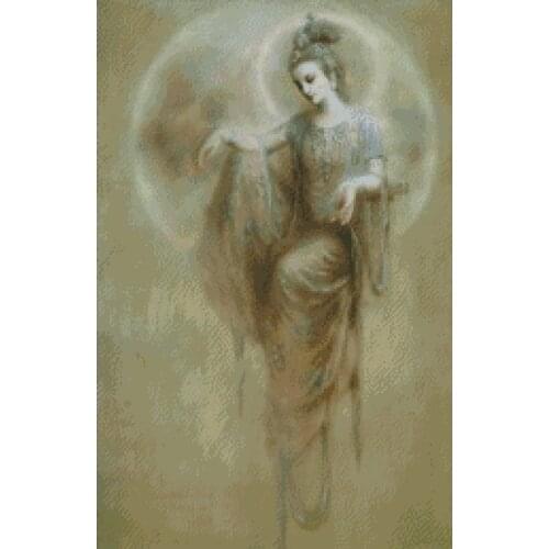 Dunhuang Goddess Top Quality Embroidery Needlework 14CT Unprinted Cross Stitch Kits DIY Handmade Home Decor